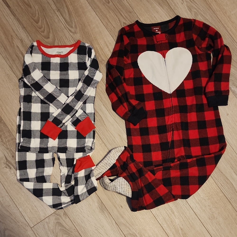 Carter's Red and Black Plaid Pajama Set